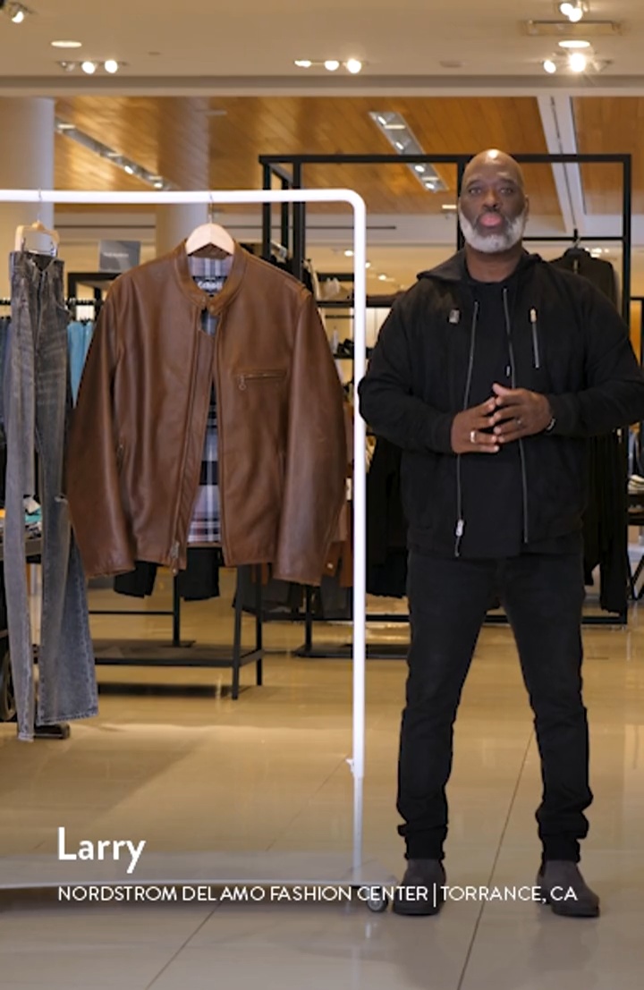 ジャケット・アウター ohotoro Newyork Leather Jacket Schott NYC Café Racer Oil Tanned Leather Moto Jacket | Nordstrom