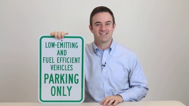 Reserved Parking Low-Emitting Fuel Vehicles Only Sign