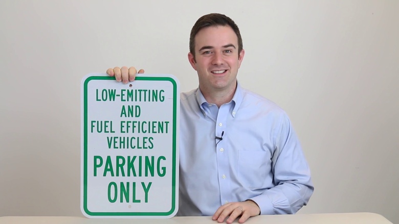 Low-Emitting and Fuel Efficient Vehicles Parking Only Sign