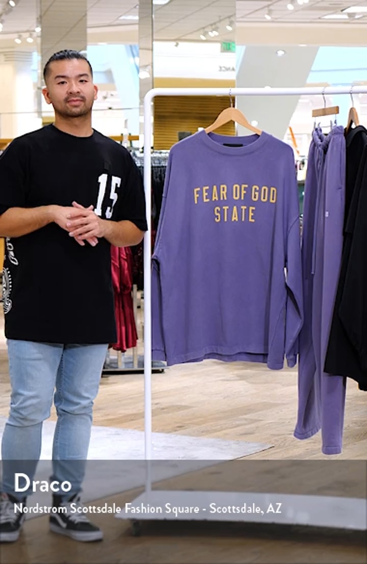 FEAR OF GOD STATE ロンT M Fear of God Essentials Gender Inclusive State Logo Long Sleeve T