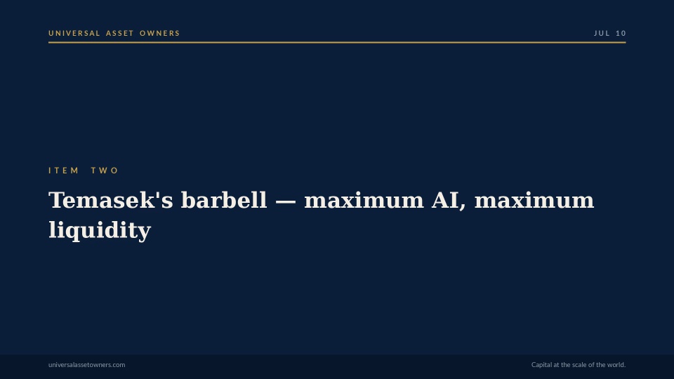 UAO Daily Video Brief — July 10: Japan Bets on Itself. Temasek Goes Maximum AI.