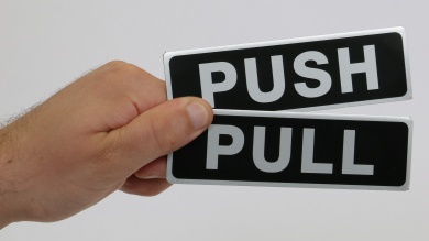 Pull Push Set Sign