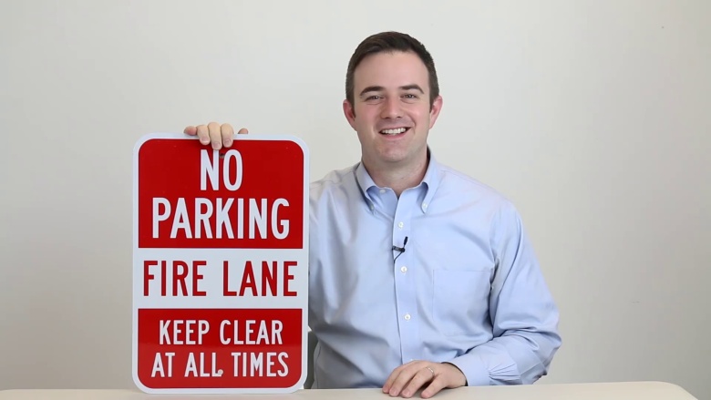No Parking Fire Lane Keep Clear At All Times Sign