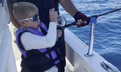 Fun Day Fishing with My Grandson