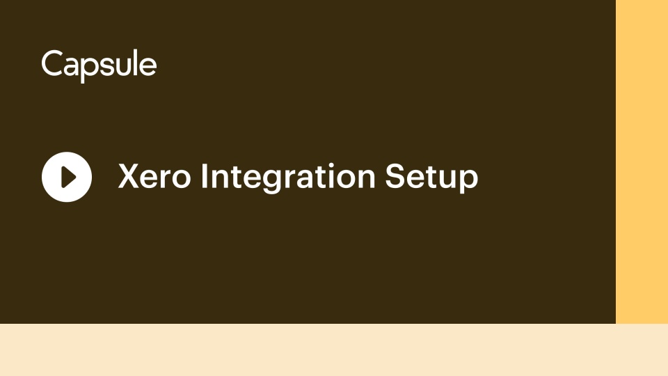 Xero Integration Setup