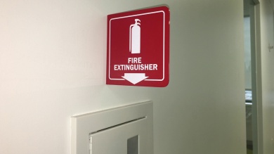 2 Sided Projecting Severe Weather Shelter Area Sign