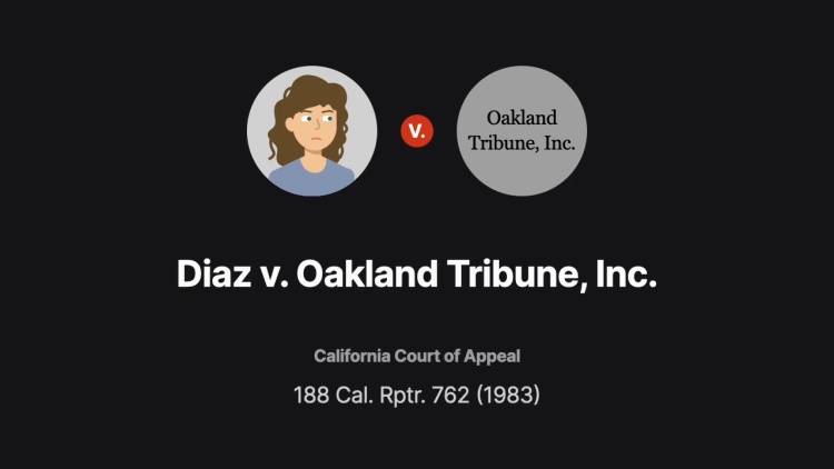 Diaz v. Oakland Tribune, Inc.