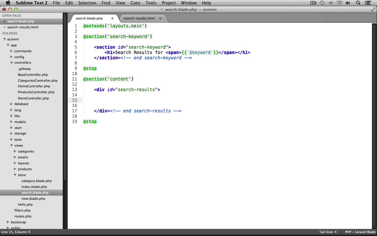 Build an eCommerce App in Laravel - Searching Products