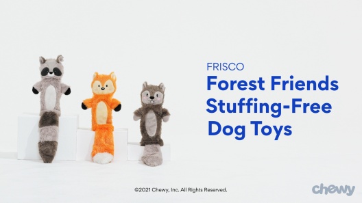 FRISCO Forest Friends Stuffing-Free Skinny Plush Squeaky Dog Toy