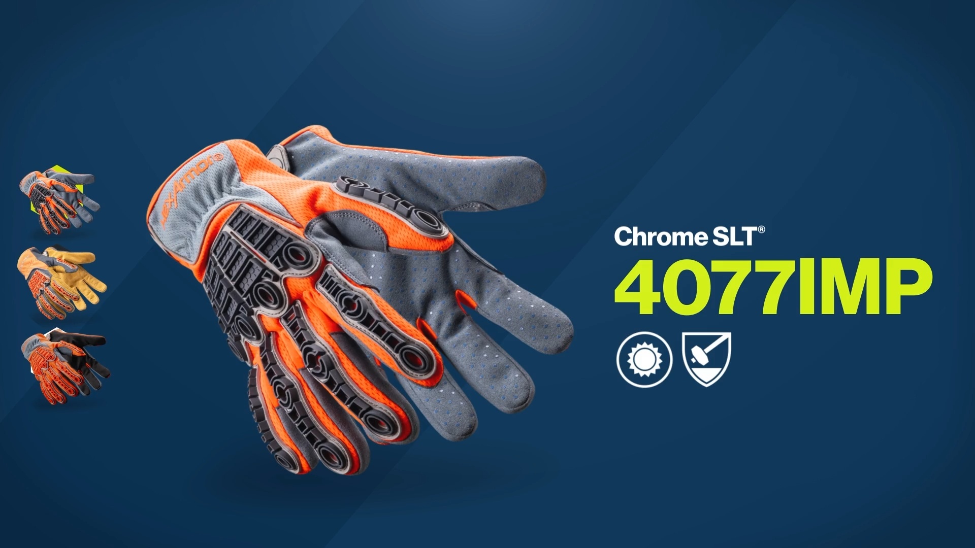 Chrome SLT 4077IMP - Level 3 impact glove - HexArmor