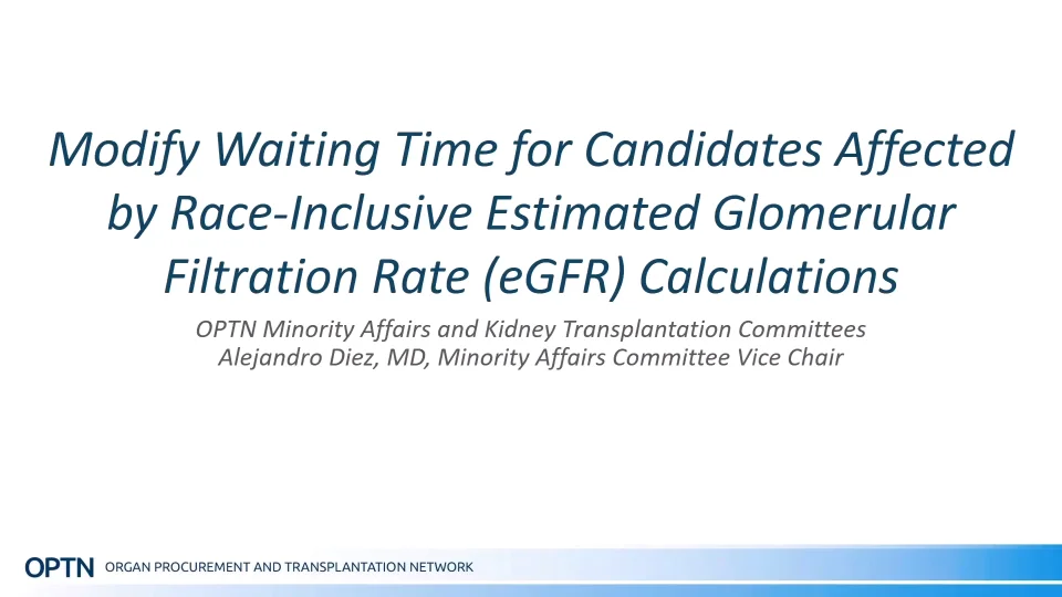 Estimated Glomerular Filtration Rate (eGFR)
