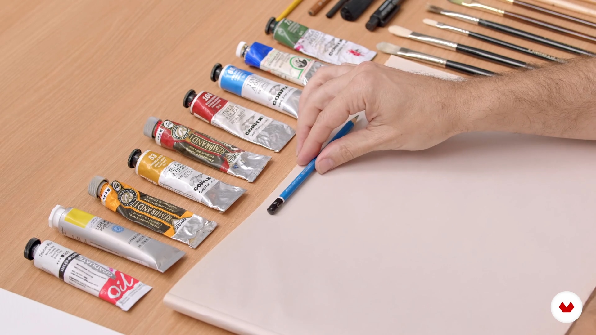Materiais de desenho e pintura