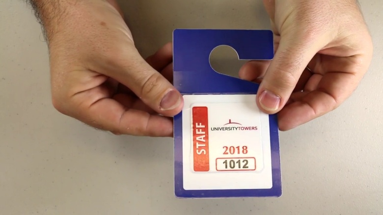 Self-Laminating Parking Permit Hang Tags