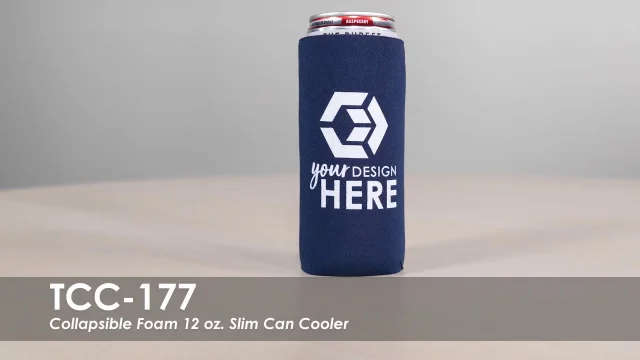 Slim Can Cooler (8 Oz., Full Color Logo)