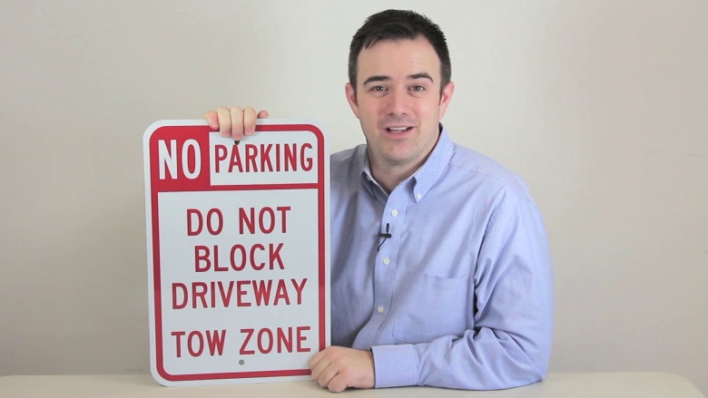 No Parking Do Not Block Driveway Tow Zone