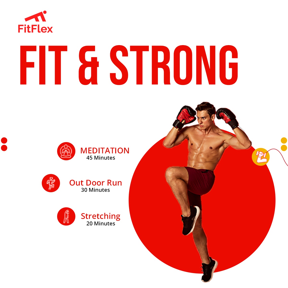 Portfolio design: Gym Fitness advertising Banner for Social media ads __ Behance-80195d146584737.62b2fc04a8e39