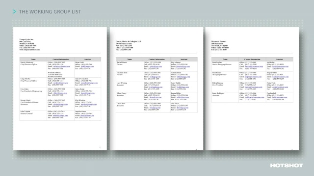 The Working Group List - M&A Basics