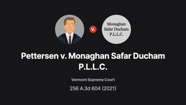 Pettersen v. Monaghan Safar Ducham P.L.L.C.