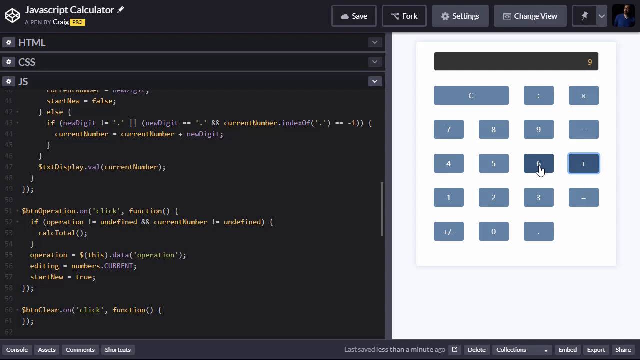 3 JavaScript Projects for Beginners - Finishing the Calculator