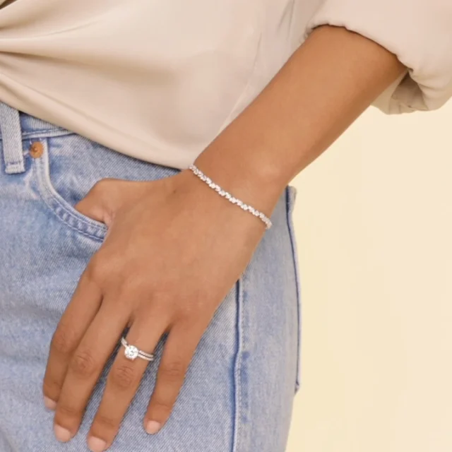 18K White Gold Olivetta Lab Diamond Tennis Bracelet (2 3/4 ct. tw.)