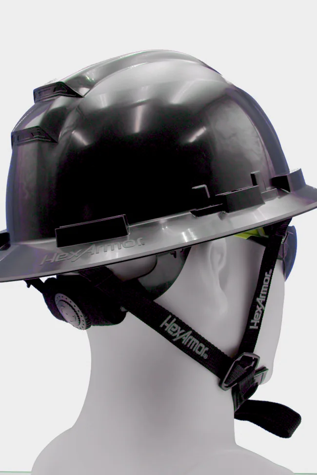 Ceros XP300AE - Full Brim Safety Helmet with Chin Strap - HexArmor