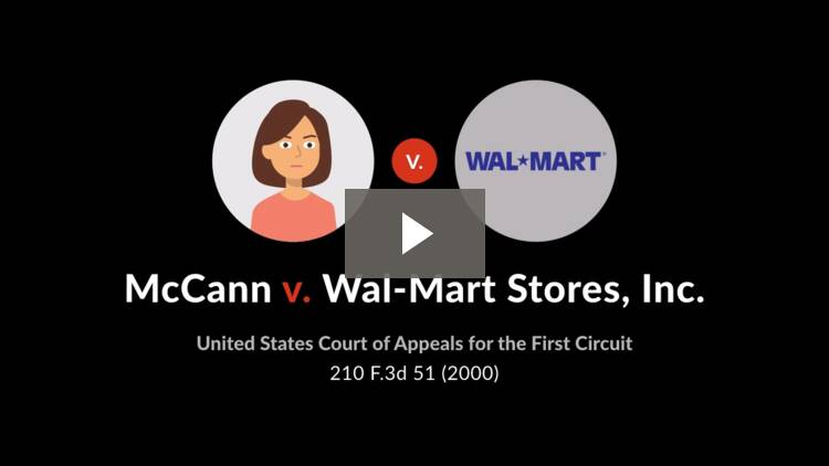 McCann v. Wal-Mart Stores, Inc., 210 F.3d 51 (2000): Case Brief Summary