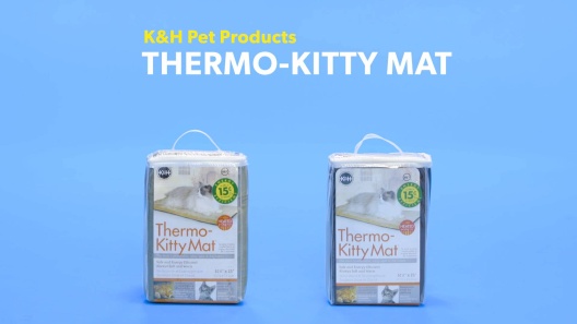 K&H PET PRODUCTS Thermo-Kitty Mat Heated Cat Bed, Sage/Tan 