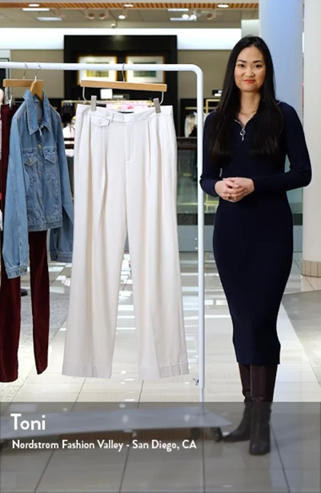 Lauren Ralph Lauren Pleated Wool Twill Straight Leg Pants Lauren Ralph Lauren Pleated Wool Twill Straight Leg Pants