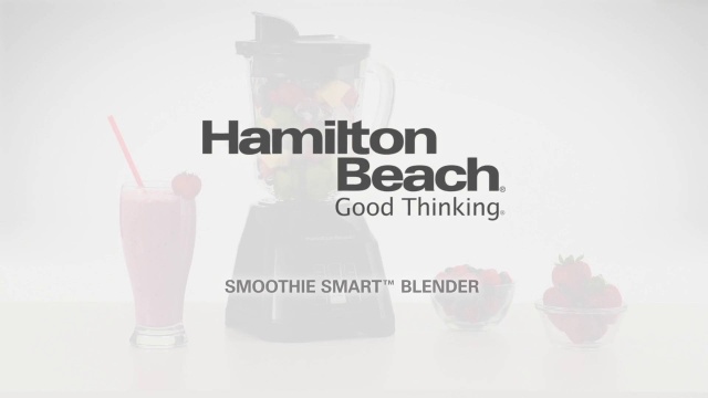 Hamilton Beach Smoothie Smart Blender with Pour Spout & 40 oz. Glass Jar,  Black 56206 