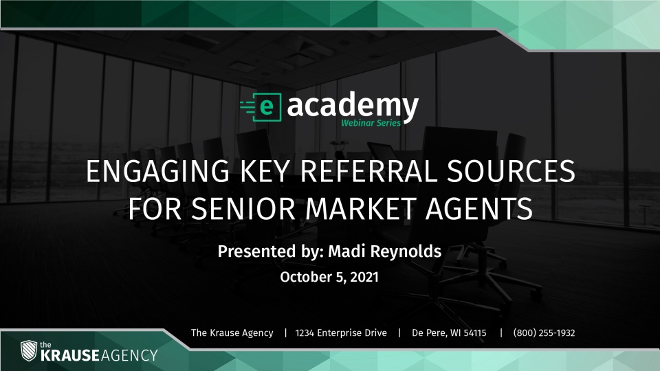 Engaging Key Referral Sources for Senior Market Agents