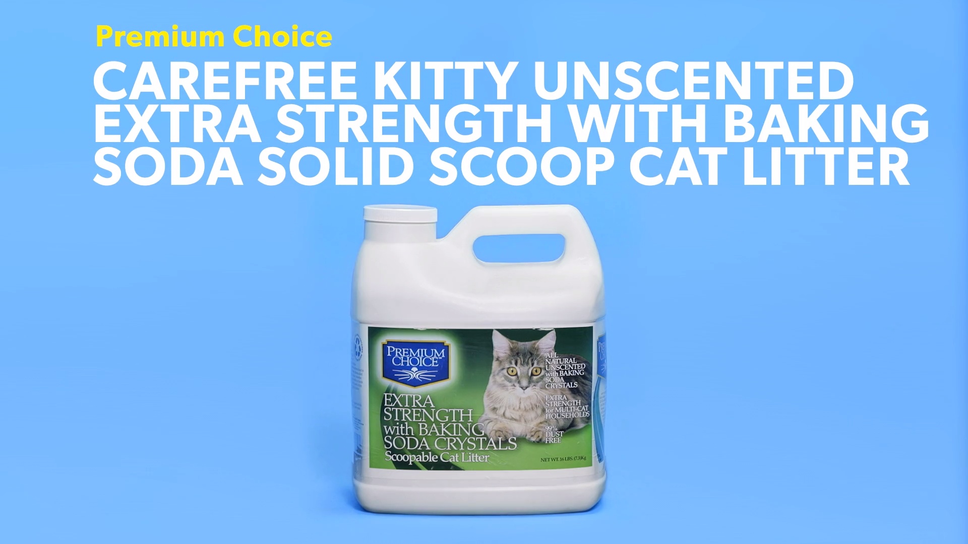 PREMIUM CHOICE Carefree Extra Strength Unscented Clumping Clay Cat