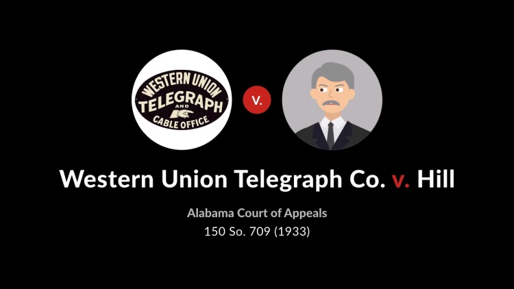Western Union Telegraph Co. v. Hill