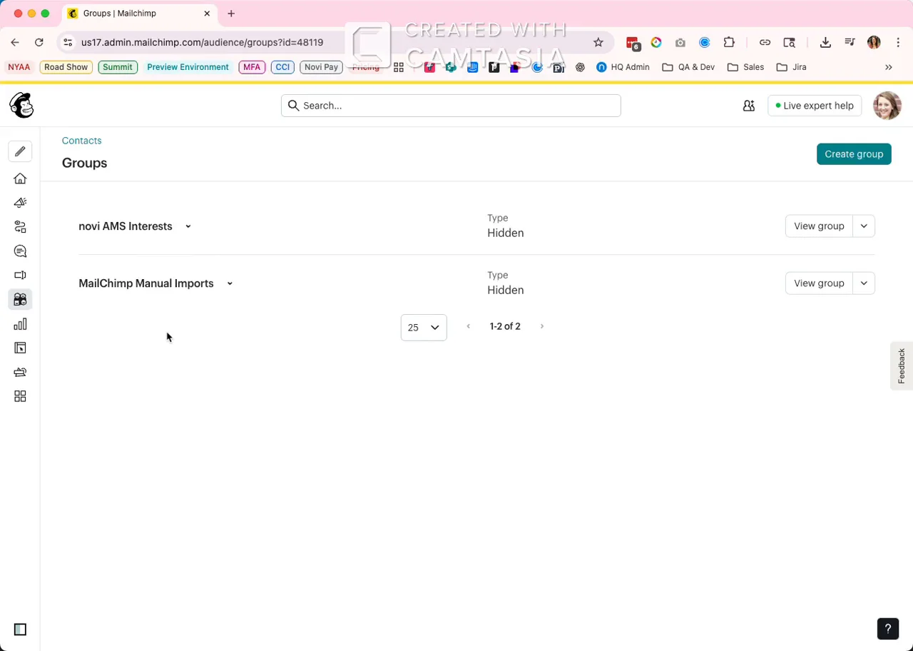 Manually Importing Contacts into Mailchimp (Separate from the Novi