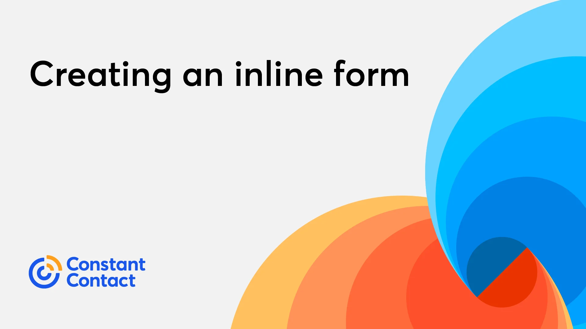 Create an inline contact sign-up form to embed on a website