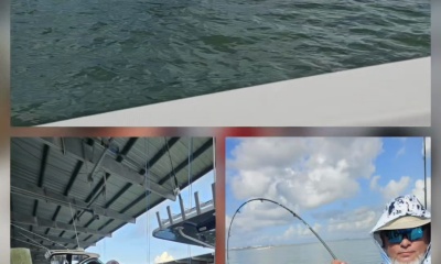 First time fishing in the Gulf. 