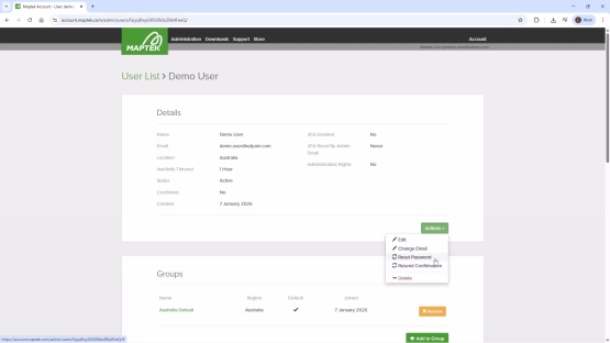 How to administer users in Maptek Account