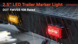 CAZLEDSIL2561 - 2.5-Inch Surface-Mount 3 LED Marker Light w/ Black Bezel - DOT FMVSS 108 - SAE P2PC