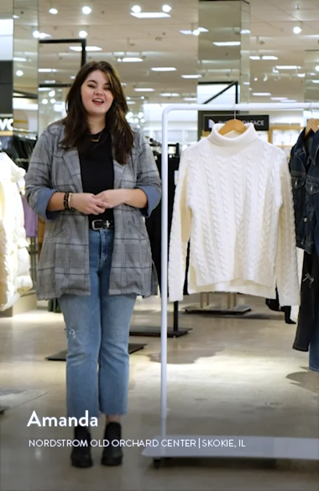 Caslon® Cable Turtleneck Sweater Nordstrom