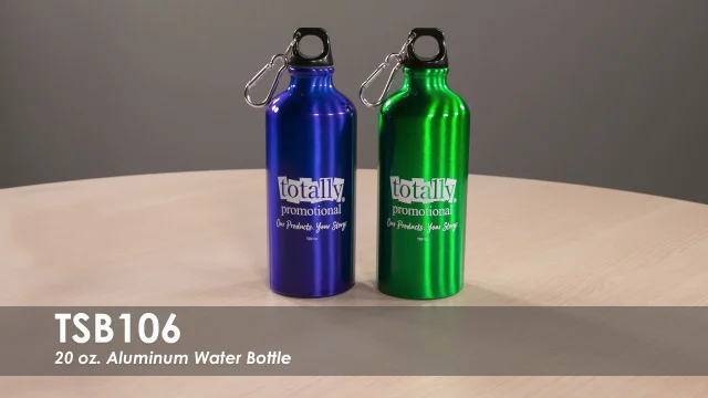 Promotional 20 oz Aluminum Water Bottle w/Carabiner $9.47