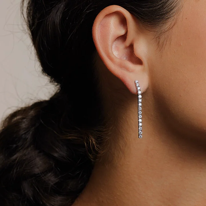 18K White Gold Lab Diamond Tennis Earrings (1 2/5 ct. tw.)