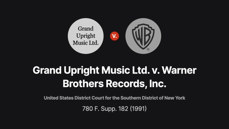 Grand Upright Music Ltd. v. Warner Brothers Records, Inc.
