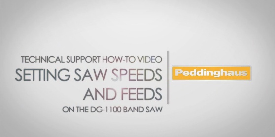 DG-1100 Saw Speeds and Feeds DG-1100 Saw Speeds and Feeds