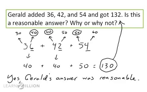 Check your answer to an addition problem: using rounding (1) - for ...