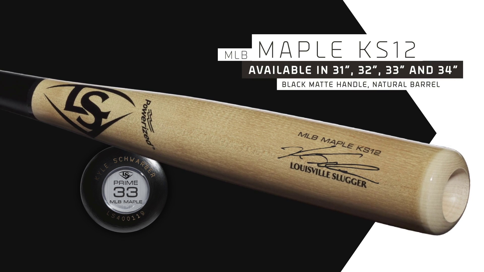 33" Details about   Louisville Slugger Prime Schwarber Maple Ks12 Wood Baseball Bat 