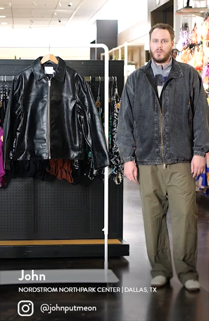 Topman Faux Leather Harrington Jacket | Nordstrom