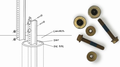 Complete Breakaway System - 8' U-Channel Post