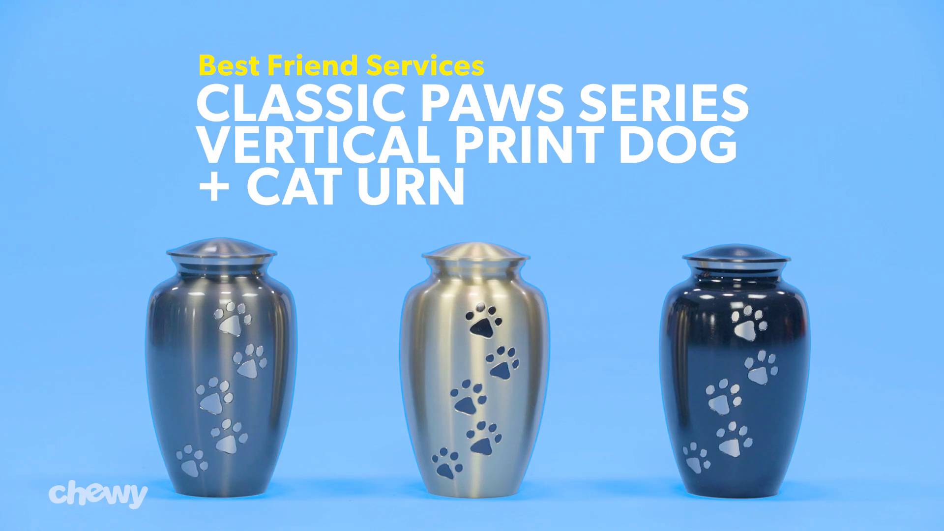 Best Friend Services Ottillie Paws Series Pet Urn Roseate Red with Vertical Pewter Paws Small