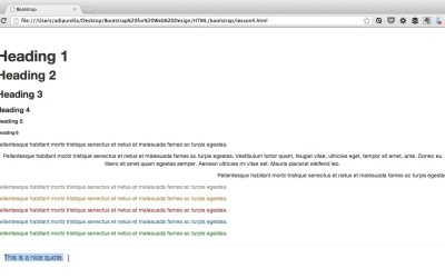 Bootstrap for Web Design - Typography