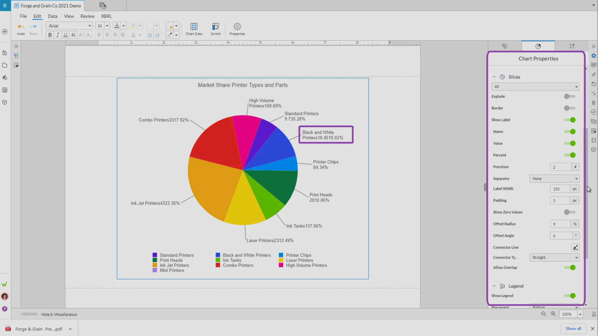Labels for Pie and Doughnut Charts - May 10, 2021, image size:1920x1080