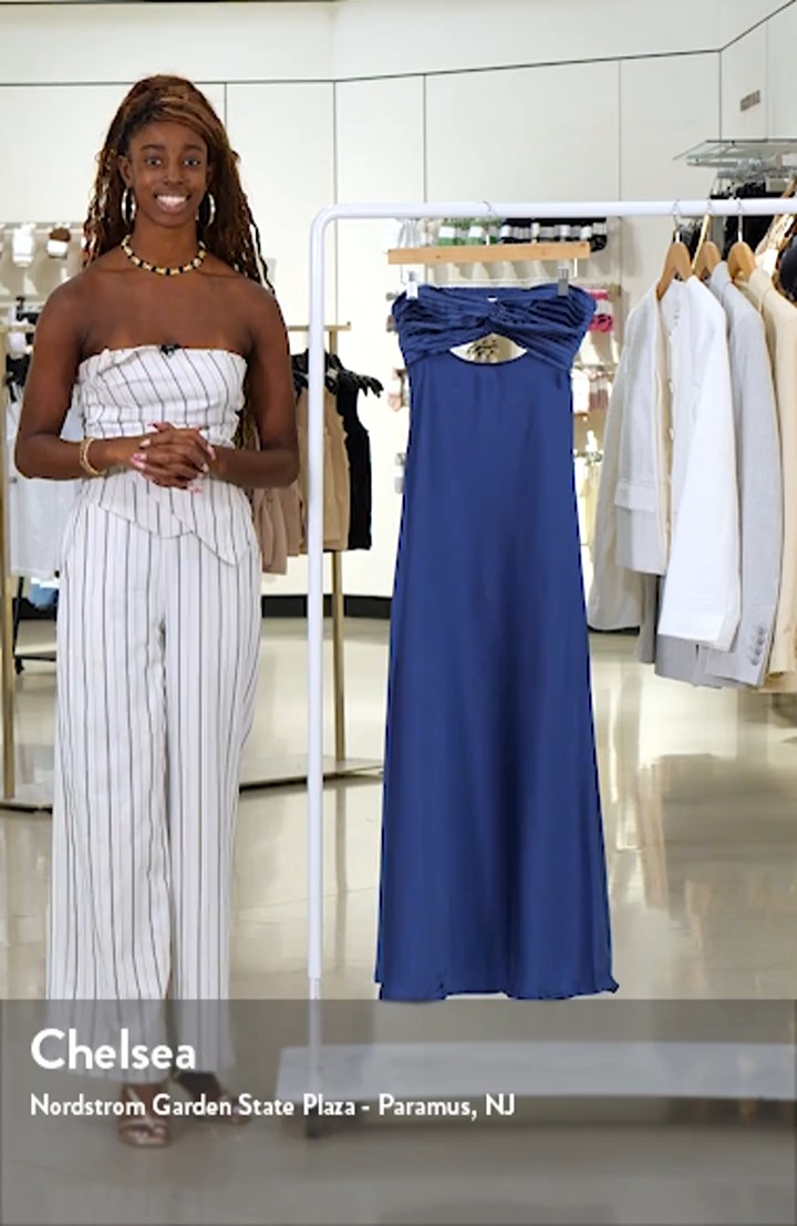 Steward Plunge Neck Maxi Dress